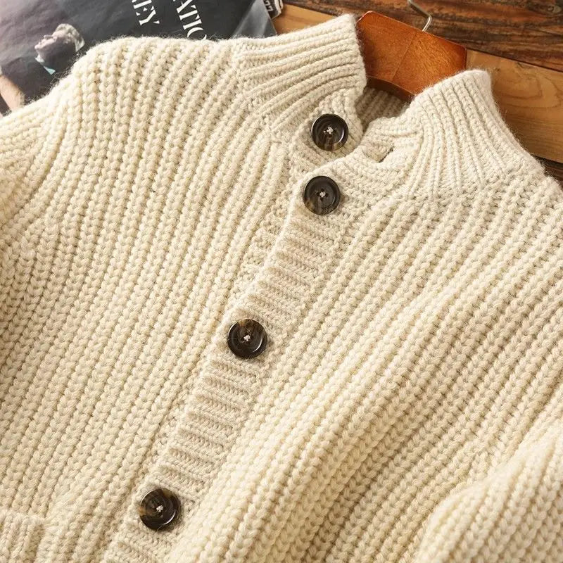 Stand Collar Cardigan
