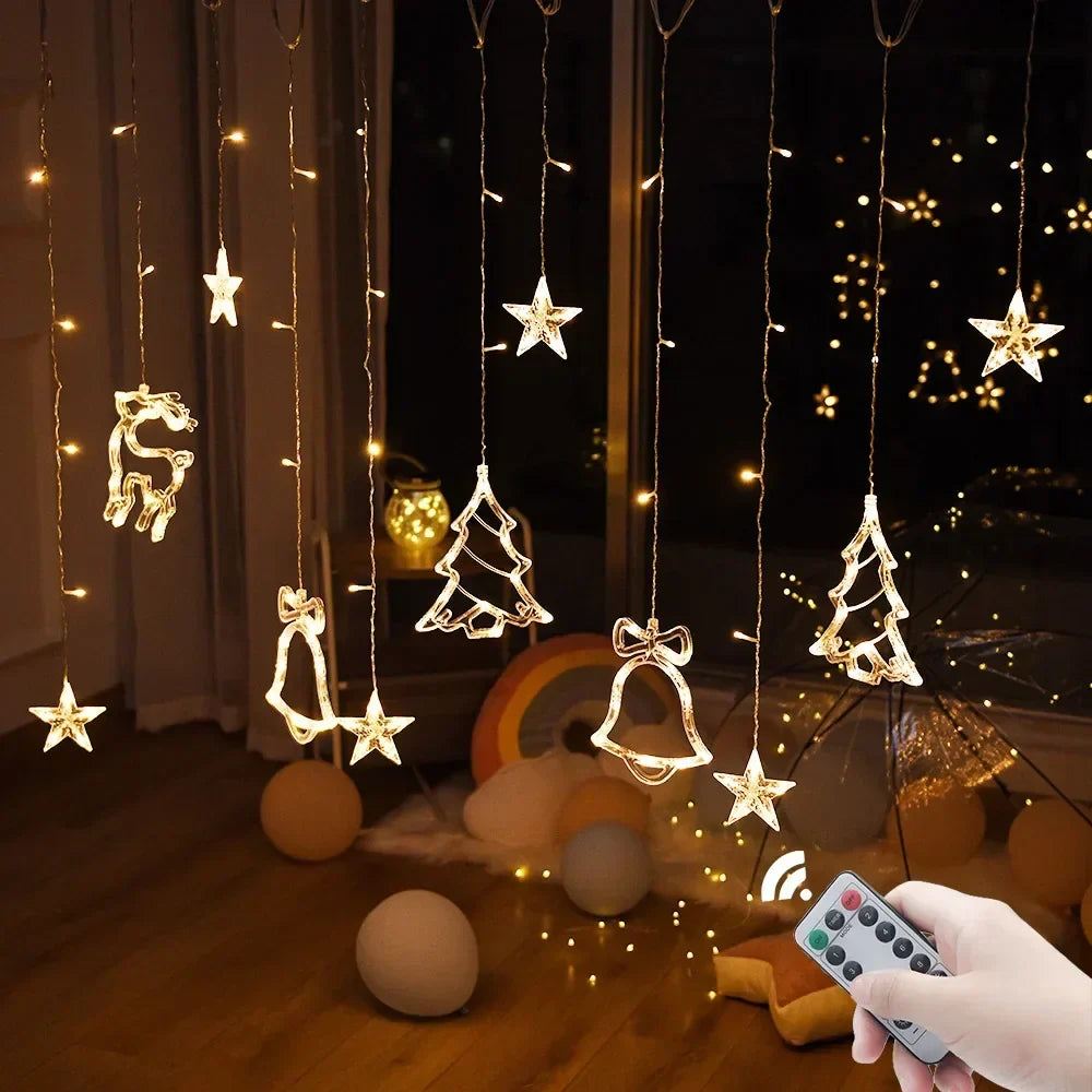 Star and Moon Shaped Garland for Festive Decoration