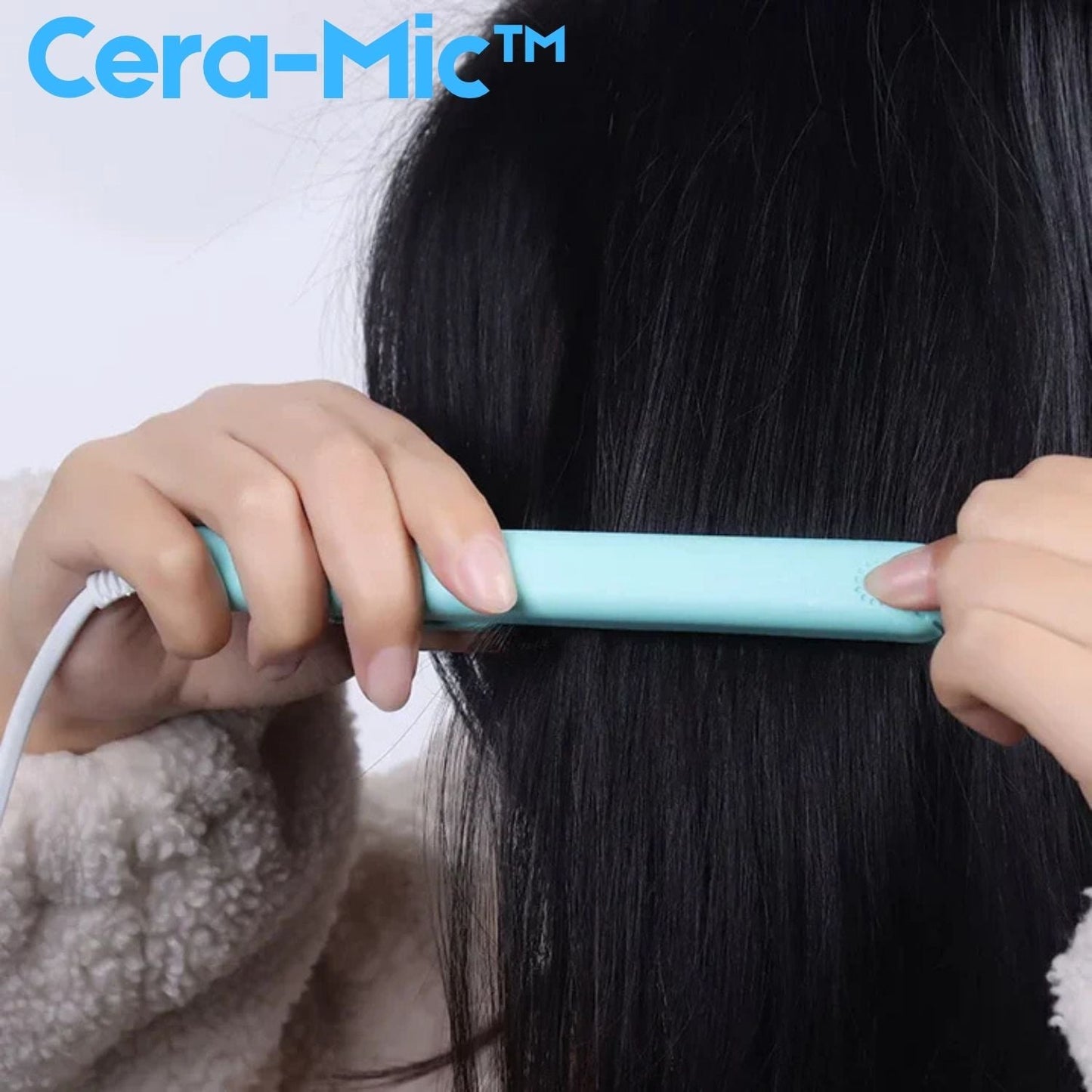 Straightener | Mini Curling Iron | 2-in-1 Styling | Cera-Mic Ceramic