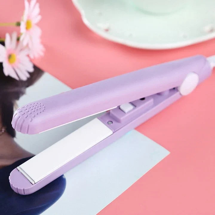 Straightener | Mini Curling Iron | 2-in-1 Styling | Cera-Mic Ceramic