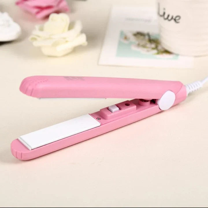 Straightener | Mini Curling Iron | 2-in-1 Styling | Cera-Mic Ceramic