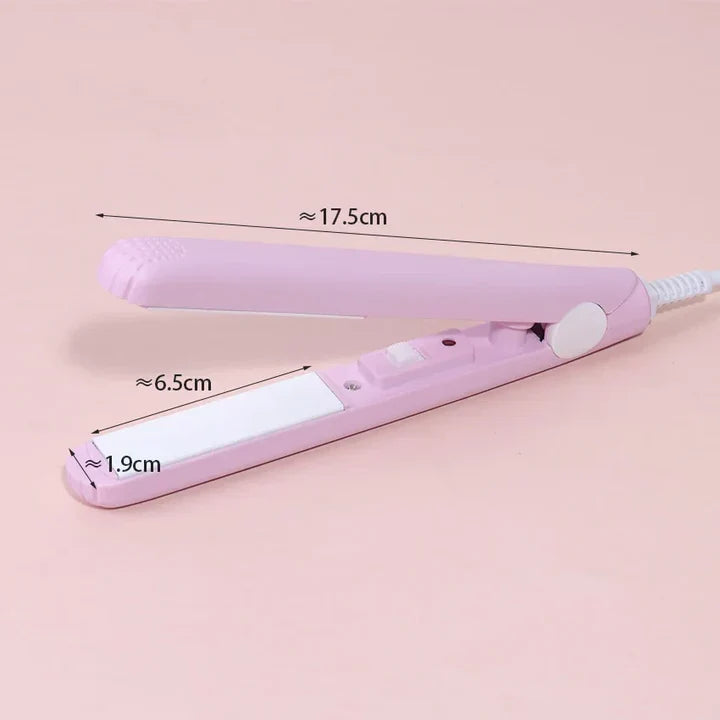 Straightener | Mini Curling Iron | 2-in-1 Styling | Cera-Mic Ceramic