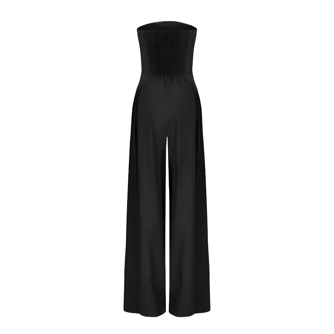 Strapless Jumpsuit with Wide Legs