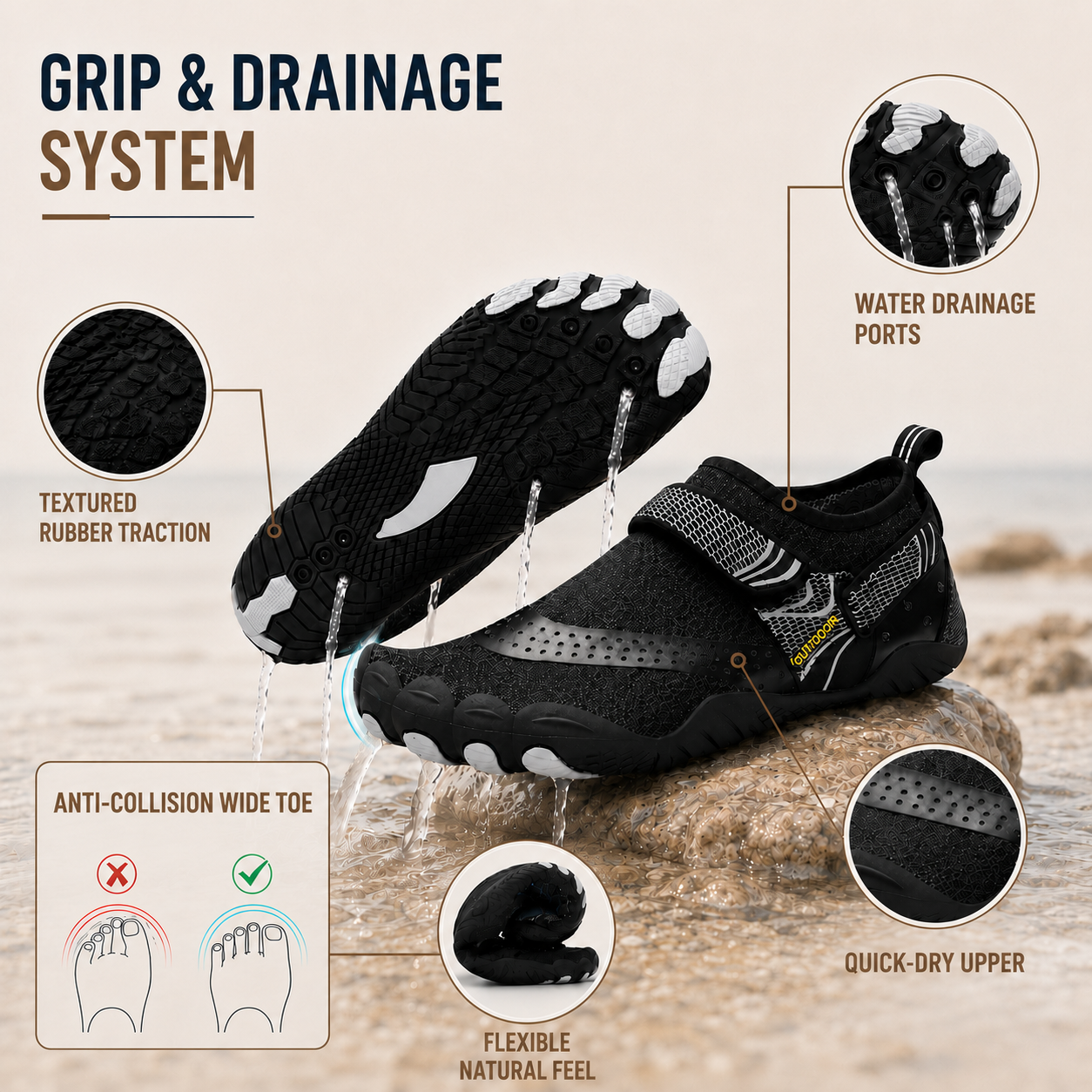 Streamtek Quick-Dry Unisex Water Shoe