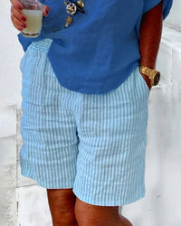 Striped Airy Women's Shorts - Mix