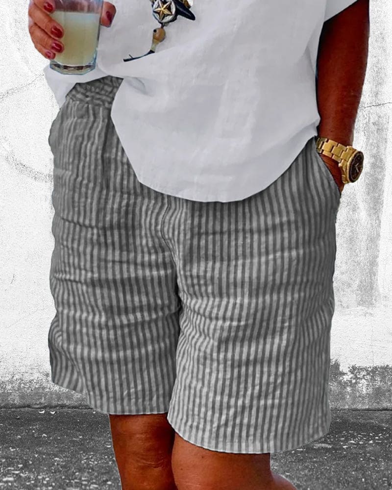 Striped Airy Women's Shorts - Mix