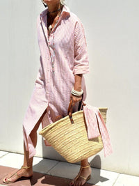Striped Shirt Dress