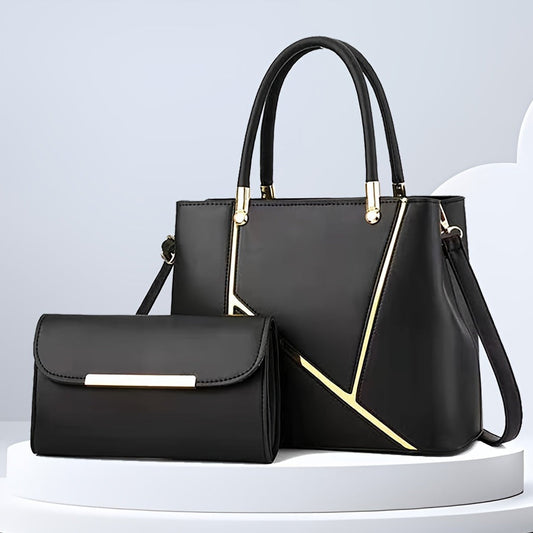 Stylish 2-Piece Handbag Set with Tote and Crossbody