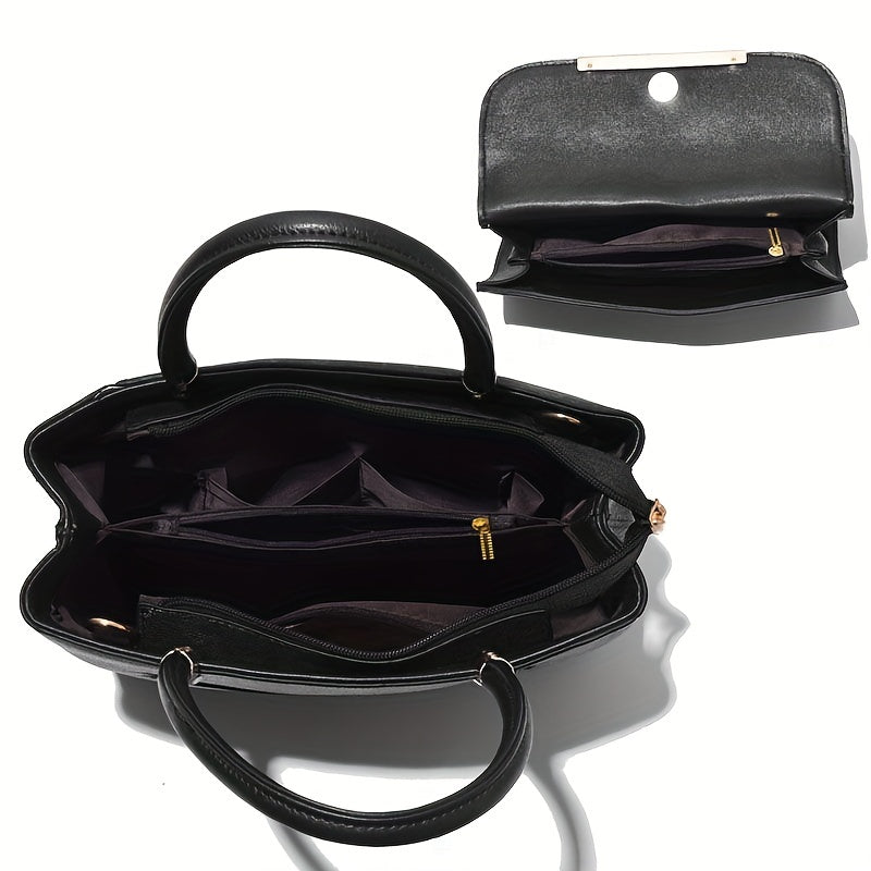 Stylish 2-Piece Handbag Set with Tote and Crossbody