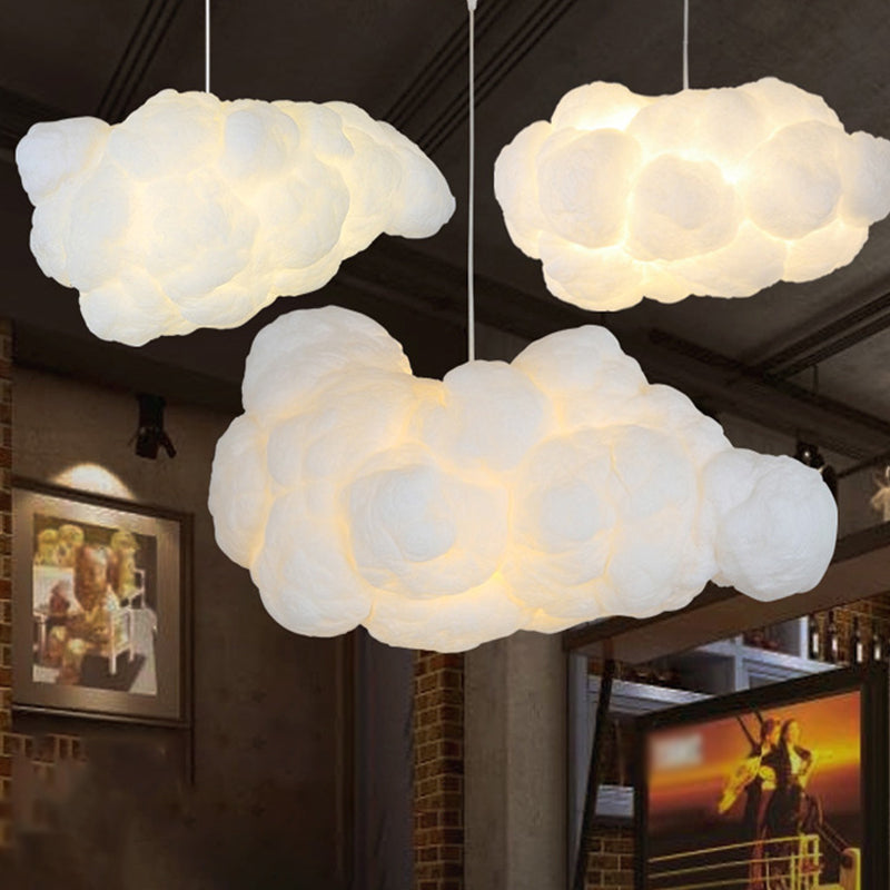 Stylish ceiling lamp with two white shades