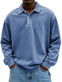 Stylish Long-Sleeved Polo Shirt
