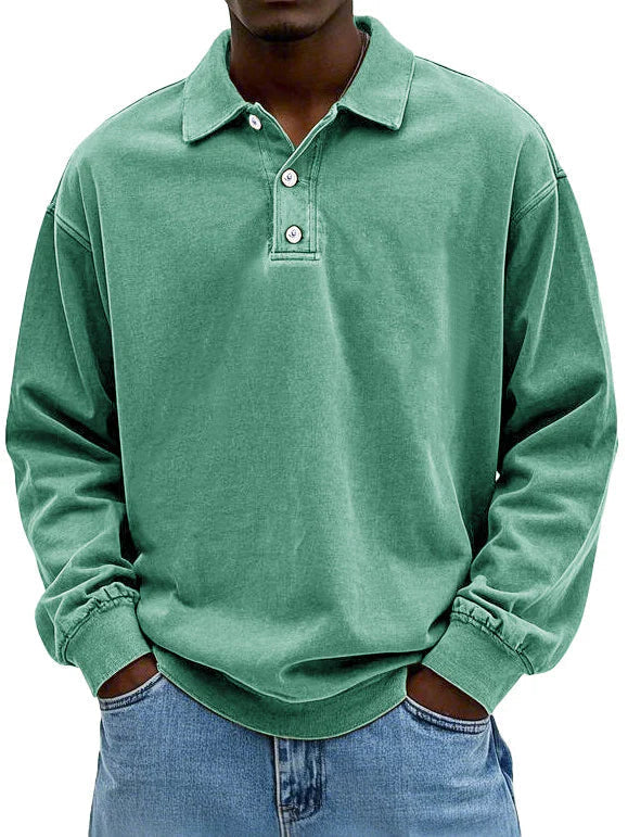 Stylish Long-Sleeved Polo Shirt