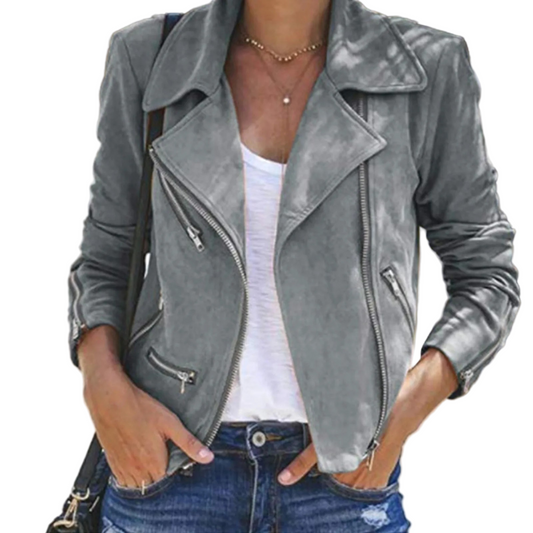 Stylish Women's Jacket with Zipper - Multiple Colors