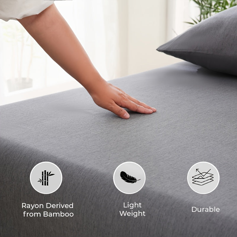 Summer Cool Bamboo Fiber Fitted Sheet – Luxurious Breathable Comfort