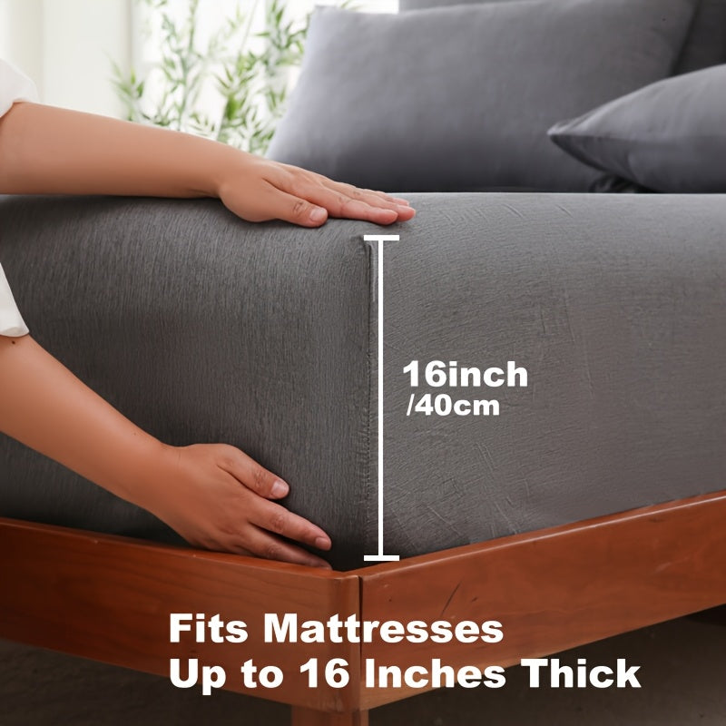 Summer Cool Bamboo Fiber Fitted Sheet – Luxurious Breathable Comfort