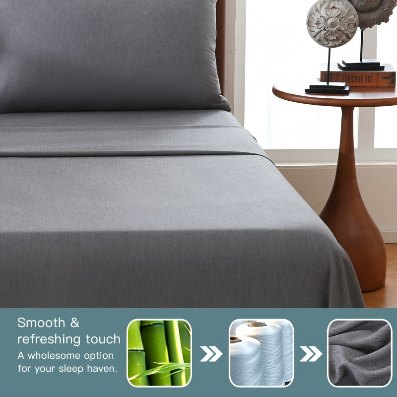 Summer Cool Bamboo Fiber Fitted Sheet – Luxurious Breathable Comfort