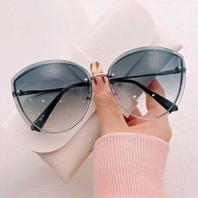Sunglasses Women, Rimless Cat Eye Shape UV400