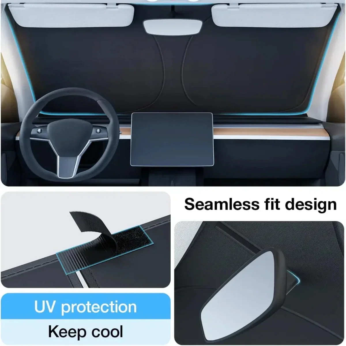 Sunshade Protector for Windshields in Summer Driving