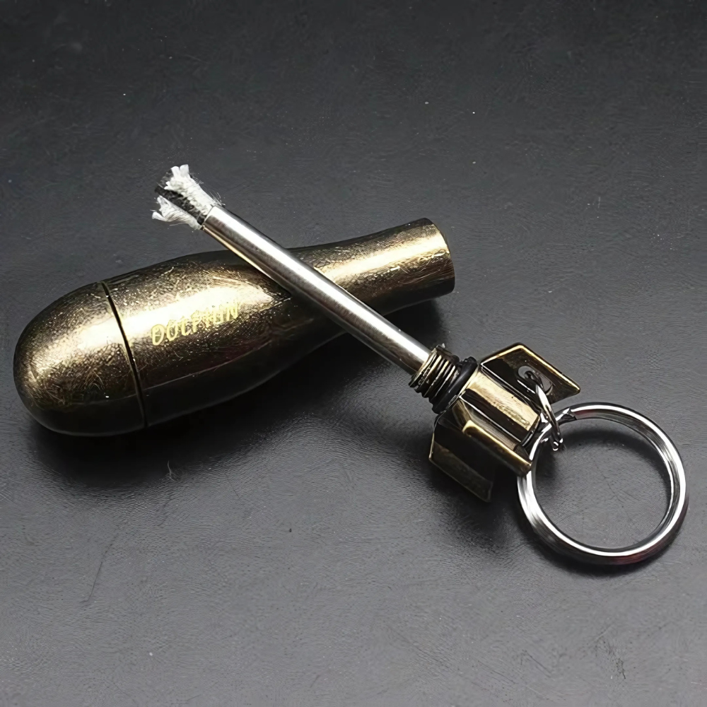 Survival Waterproof Flint Fire Starter Keychain