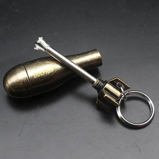 Survival Waterproof Flint Fire Starter Keychain