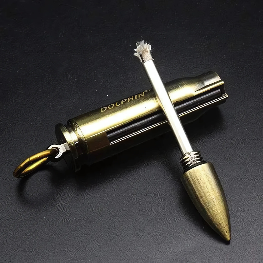 Survival Waterproof Flint Fire Starter Keychain