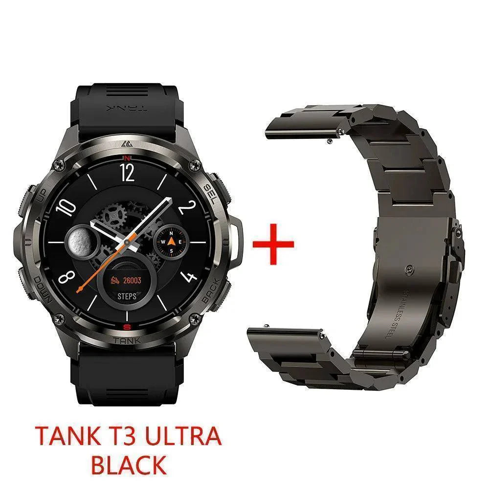 T3 Ultra GPS AMOLED Smartwatch - Rugged Fitness Tracker