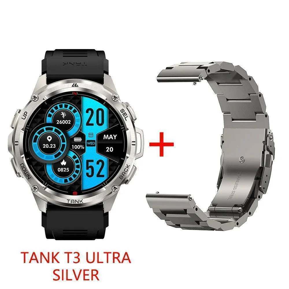 T3 Ultra GPS AMOLED Smartwatch - Rugged Fitness Tracker