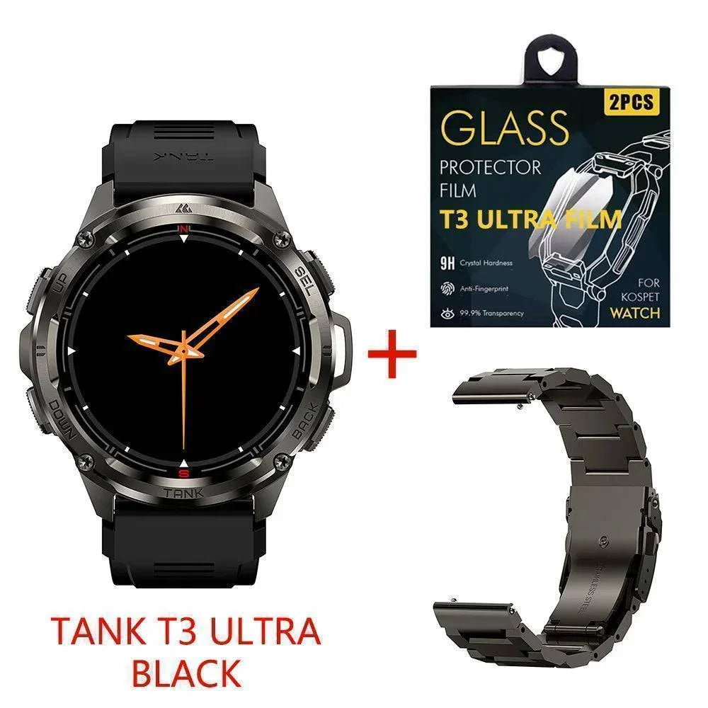 T3 Ultra GPS AMOLED Smartwatch - Rugged Fitness Tracker