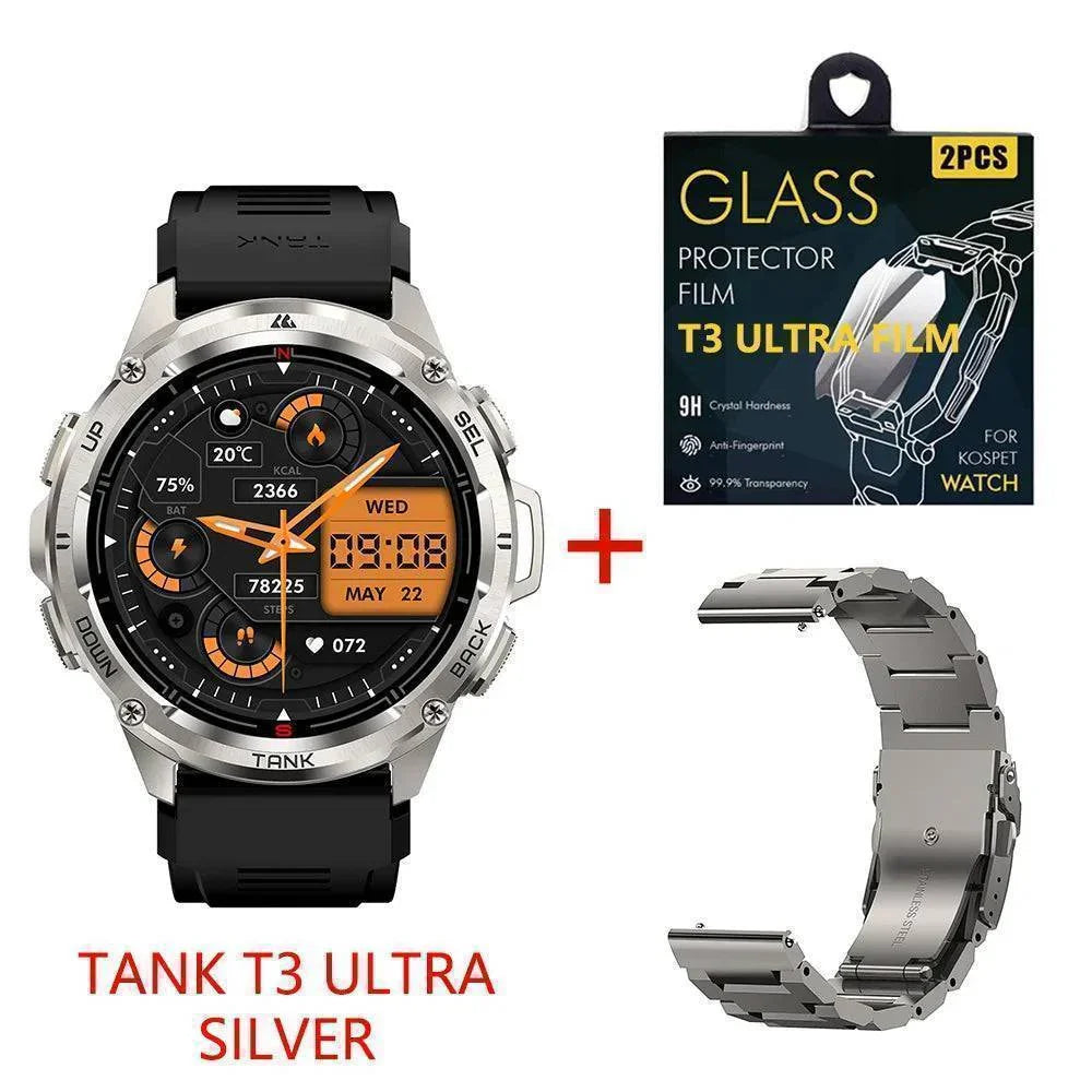T3 Ultra GPS AMOLED Smartwatch - Rugged Fitness Tracker