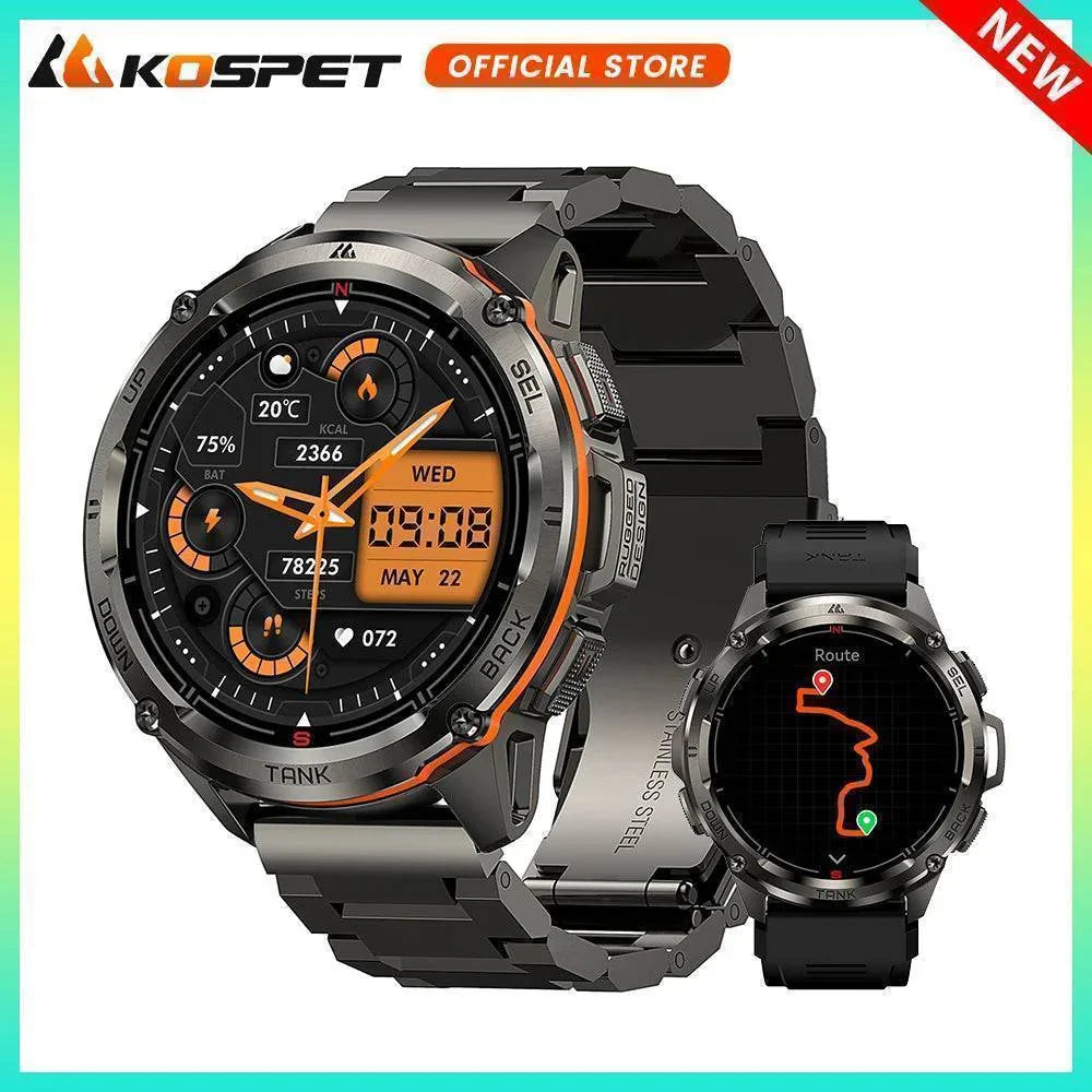 T3 Ultra GPS AMOLED Smartwatch - Rugged Fitness Tracker