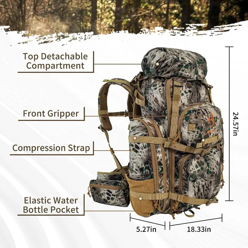Tactical Camo Hunting Backpack for Outdoors