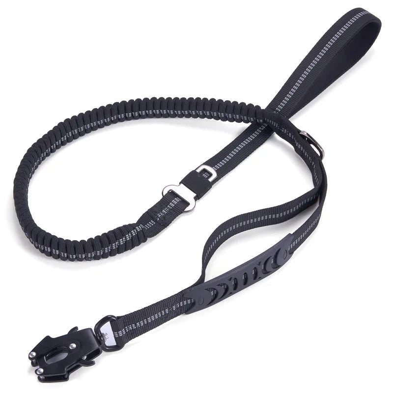 Tactical Heavy Duty K9 Bungee Dog Leash with Dual Handles