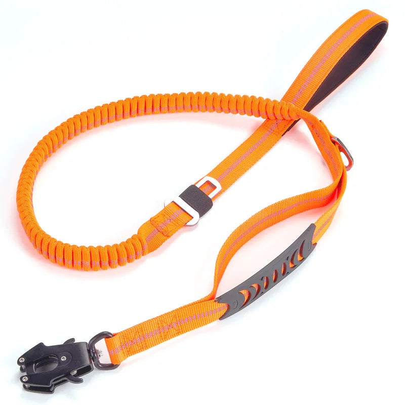 Tactical Heavy Duty K9 Bungee Dog Leash with Dual Handles