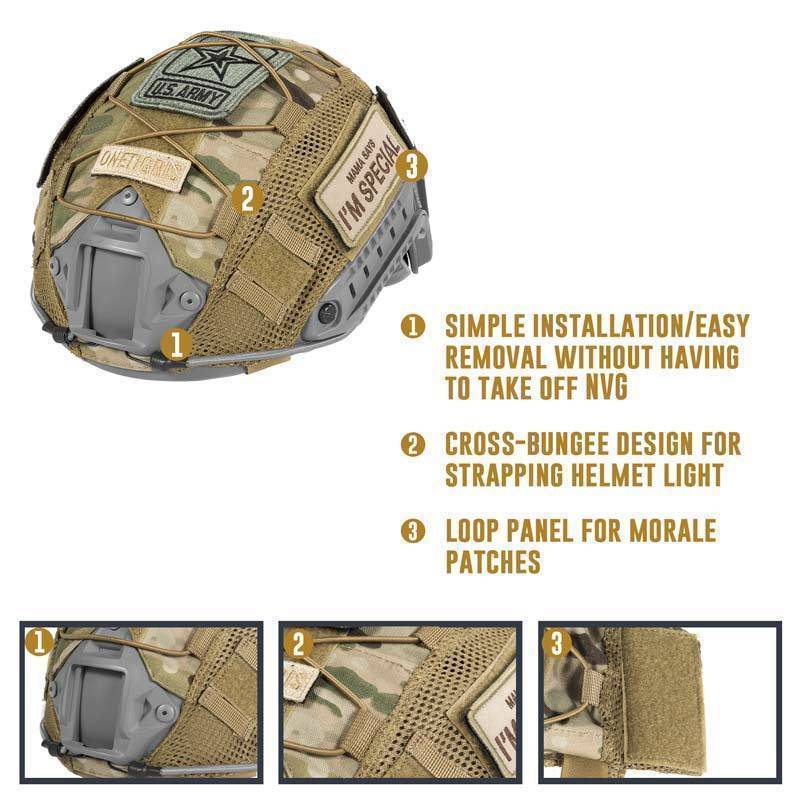 Tactical Helmet Cover for Military Helmets