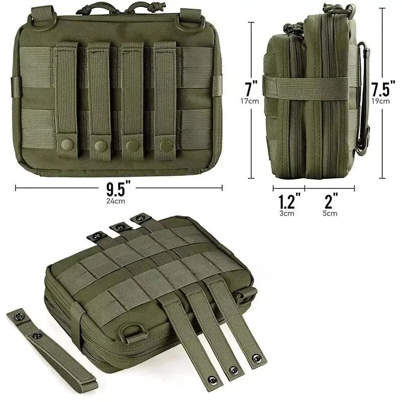 Tactical MOLLE Admin Pouch with Mag Storage & Utility