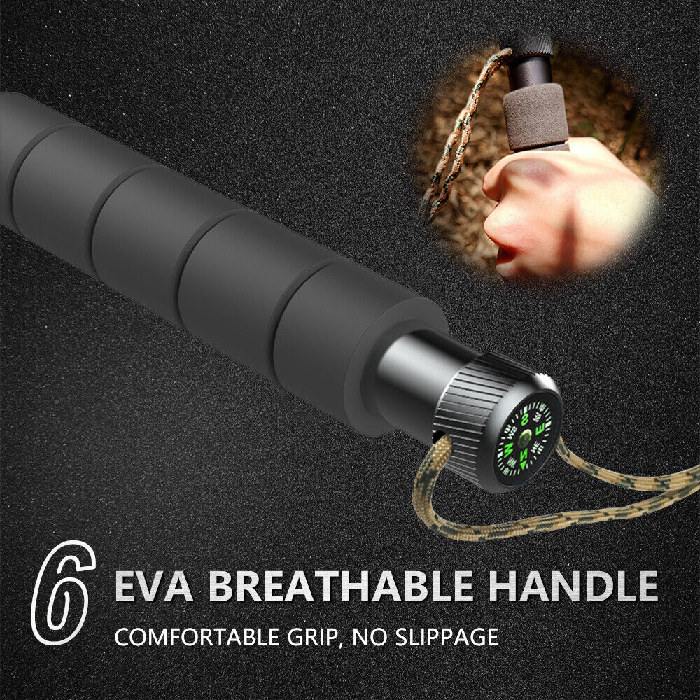 Tactical Outdoor Survival Trekking Pole with Multi-Tool Kit