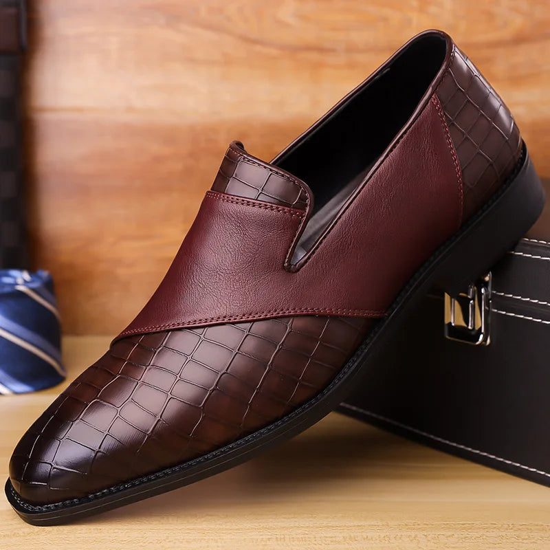Textured Slip-On Loafers