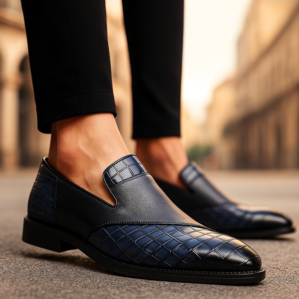 Textured Slip-On Loafers