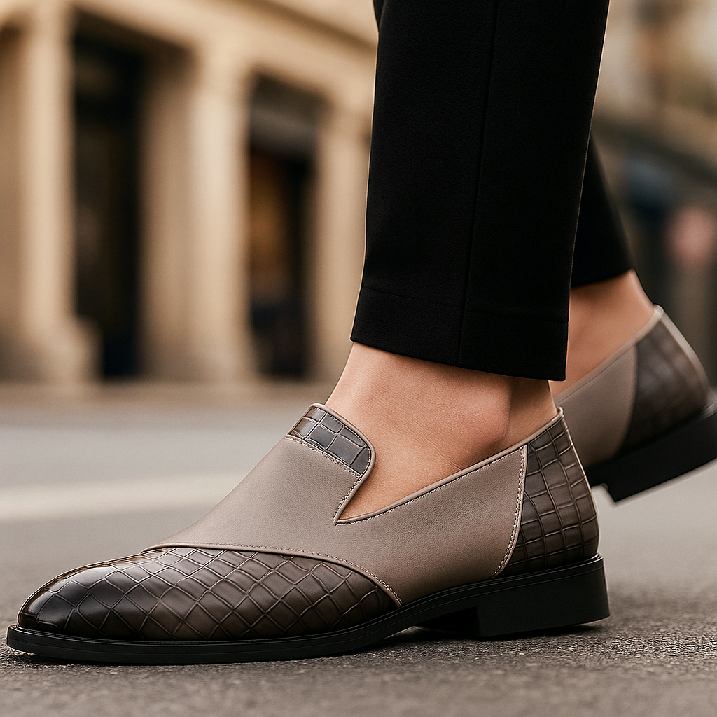 Textured Slip-On Loafers