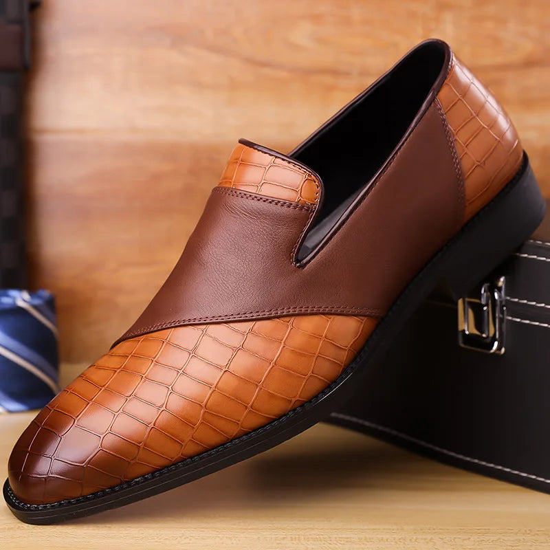 Textured Slip-On Loafers