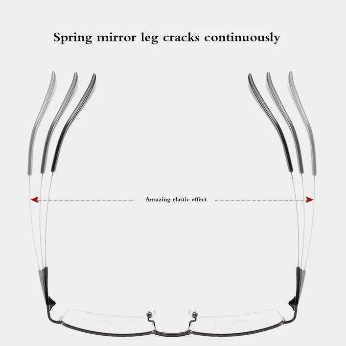 Titanium Progressive Distance and Near Range Dual-Use Reading Glasses