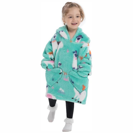 Toddler Hooded Blanket with Sleeves and Pockets