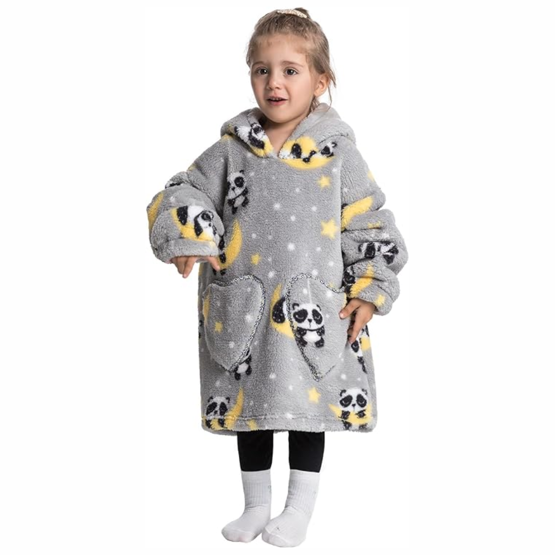 Toddler Hooded Blanket with Sleeves and Pockets