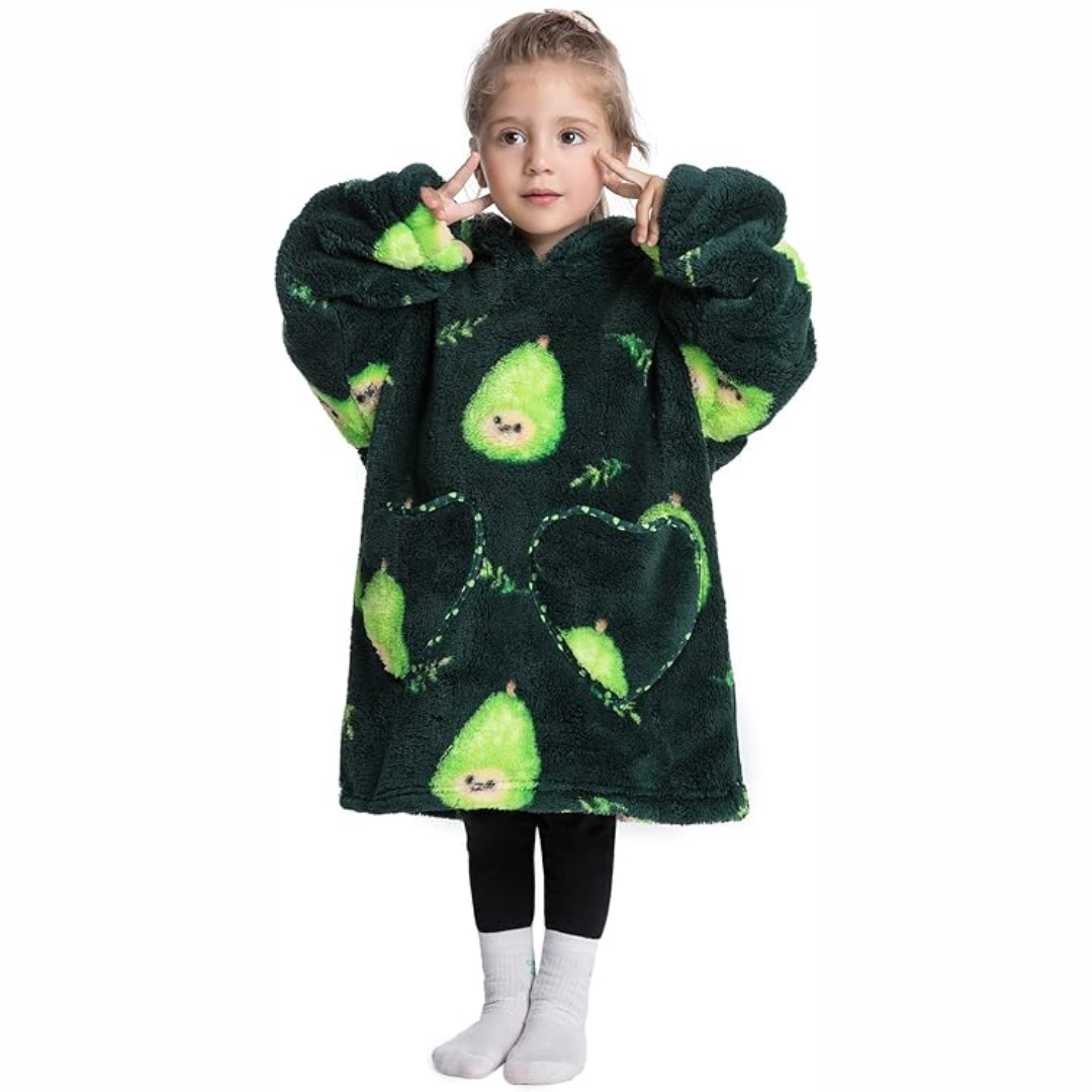 Toddler Hooded Blanket with Sleeves and Pockets