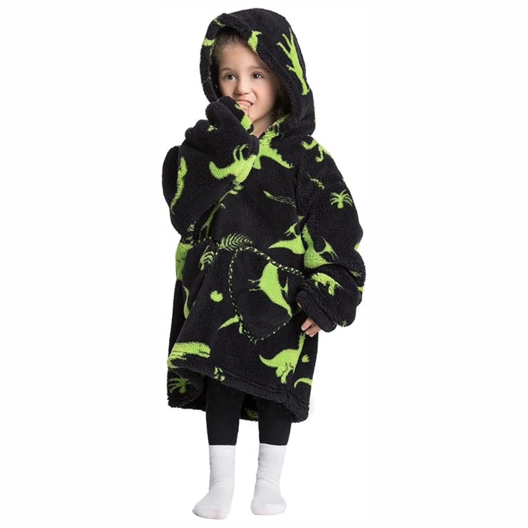 Toddler Hooded Blanket with Sleeves and Pockets