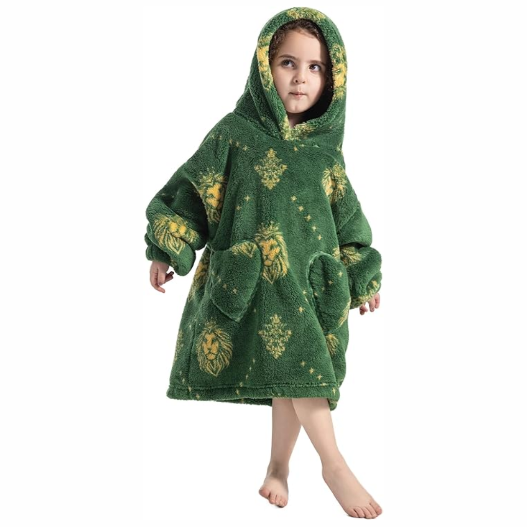 Toddler Hooded Blanket with Sleeves and Pockets