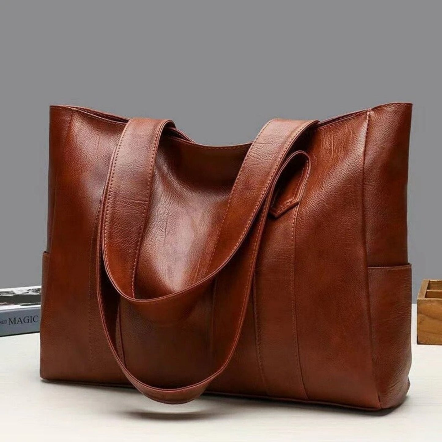 Tote Bag with Spacious Side Pockets