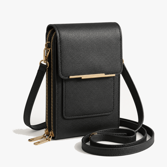 Touch through crossbody phone purse