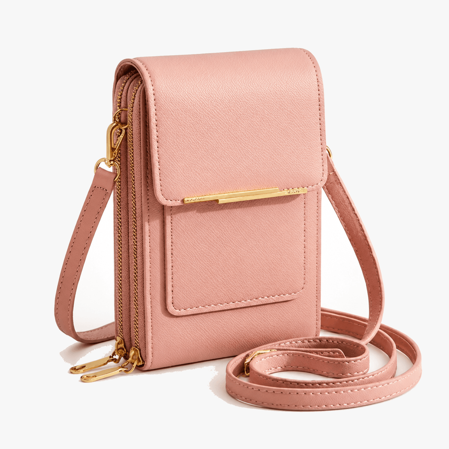 Touch through crossbody phone purse