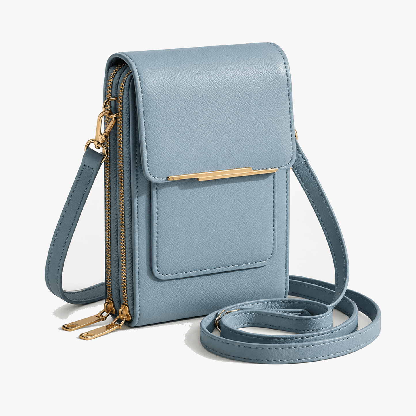 Touch through crossbody phone purse
